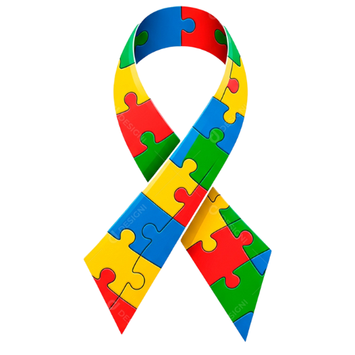 Laço do autismo sem fundo